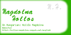 magdolna hollos business card